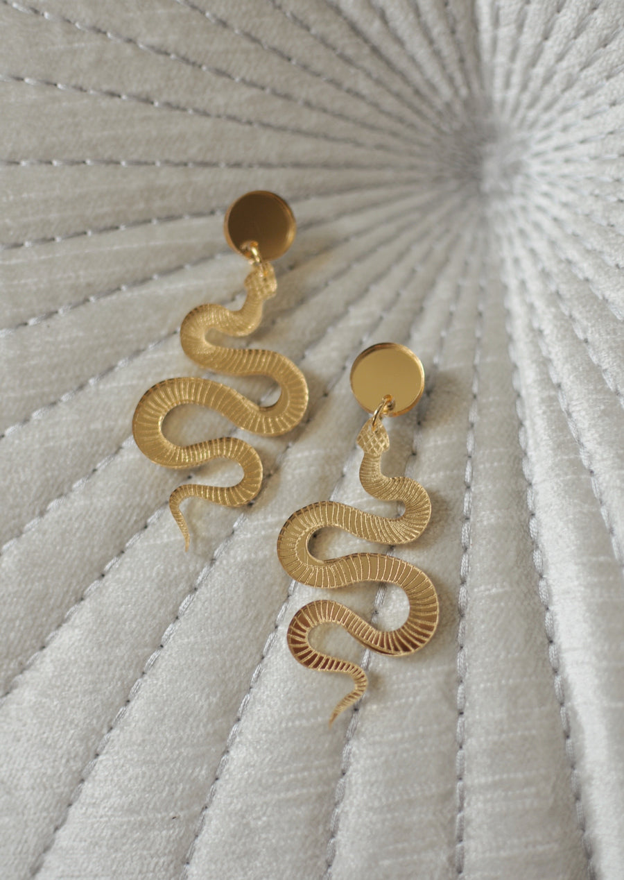 Lucite Snake Earrings