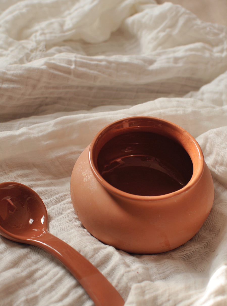 Terracotta Bowl and Spoon